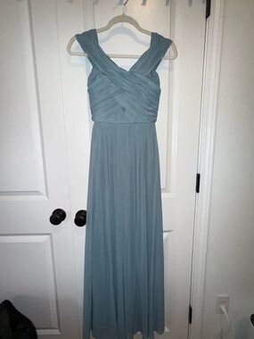 Jenny Yoo | Blue Sleeveless Bridesmaid Dress | Light Blue Smoke Blue | Size 0